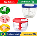 Mini Processador Manual De Alimentos Grande 5 Lâminas 900ml - Neverdie