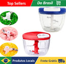 Mini Processador Manual De Alimentos Grande 5 Lâminas 900ml - Neverdie