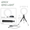 LED Fotografia e Vídeo Painel de Luz, 6 ", Filtros RGB, Iluminação, Photo Studio, Lâmpada Kit para Shoot, Live Streaming, Ring Light, Tripé