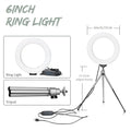 LED Fotografia e Vídeo Painel de Luz, 6 ", Filtros RGB, Iluminação, Photo Studio, Lâmpada Kit para Shoot, Live Streaming, Ring Light, Tripé
