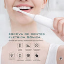 Escova de Dentes Elétrica Sônica com 4 Cabeçotes de Reposição, 5 Modos, IPX7, Carregamento USB