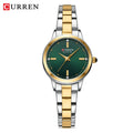 Curren relógios femininos elegante moda original relógio de quartzo para Laides à prova dwaterproof água aço inoxidável simples luxo uso diário