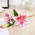Lírio De Plástico Artificial Com Flores Falsas, Flores Falsificadas Para Casamento, Festa Em Casa, Jardim, Decoração De Escritório, Falsas Flores, 3 Cabeças