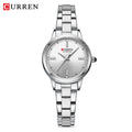 Curren relógios femininos elegante moda original relógio de quartzo para Laides à prova dwaterproof água aço inoxidável simples luxo uso diário
