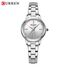 Curren relógios femininos elegante moda original relógio de quartzo para Laides à prova dwaterproof água aço inoxidável simples luxo uso diário