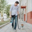 Garrafa de Água para Cães com Compartimento para Ração, Tigela de Água Portátil para Filhotes, Dispensador de Água para Animais de Estimação, Essenciais para Caminhadas com Filhotes