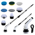 Escova de limpeza elétrica com cabeças de reposição, purificador giratório sem fio, recarregável, portátil, escova de lavagem de chão para cozinha doméstica
