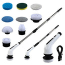 Escova de limpeza elétrica com cabeças de reposição, purificador giratório sem fio, recarregável, portátil, escova de lavagem de chão para cozinha doméstica