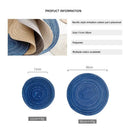 Conjunto de 4 Sousplats Redondos Trançados Laváveis 11/30cm, Protetores de Mesa Antiderrapantes e Resistentes ao Calor para Mesa de Jantar