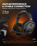 Fone de Ouvido Gamer NUBWO G06 Sem Fio 2.4GHz Bluetooth 5.3 Headphones Estéreo Modo Duplo com Microfone para PS5 PS4 PC Computador Nintendo Switch Celular Telefone Notebook Office Home PC Gamer Console