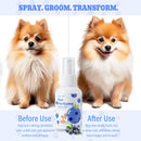 Spray Desodorizante para Pets Cães e Gatos, Aroma Natural Duradouro de Mirtilo, Controle de Odor Sem Álcool, Portátil