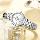 Curren relógios femininos elegante moda original relógio de quartzo para Laides à prova dwaterproof água aço inoxidável simples luxo uso diário