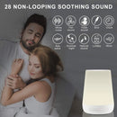 Máquina de som de ruído branco para bebê, máquina de som para dormir, luzes noturnas coloridas, 28 sons calmantes, luz noturna, ano novo, presente de natal