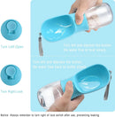 Garrafa de Água para Cães com Compartimento para Ração, Tigela de Água Portátil para Filhotes, Dispensador de Água para Animais de Estimação, Essenciais para Caminhadas com Filhotes