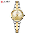 Curren relógios femininos elegante moda original relógio de quartzo para Laides à prova dwaterproof água aço inoxidável simples luxo uso diário