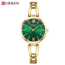 Curren relógios femininos elegante moda original relógio de quartzo para Laides à prova dwaterproof água aço inoxidável simples luxo uso diário