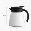 Jarra térmica de café de aço inoxidável 600ml, jarra térmica de parede dupla para casa, escritório, mantém bebidas quentes - garrafa térmica
