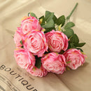 10 cabeças de flores artificiais de seda, arranjo de casamento, buquê de festa, decoração de casa, jardim, hotel, plantas, presente de dia dos namorados