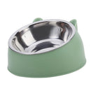 Tigela para Gato Criativa e Adorável, Inclinada, para Alimentação de Filhotes, Tigelas de Aço Inoxidável para Gatos e Cães