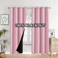 Cortinas Blackout Sólidas 100% com Ilhoses, Cortinas de Privacidade Total para Quarto, Lindas Cortinas para Sala de Estar