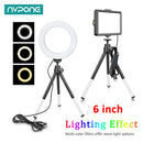 LED Fotografia e Vídeo Painel de Luz, 6 ", Filtros RGB, Iluminação, Photo Studio, Lâmpada Kit para Shoot, Live Streaming, Ring Light, Tripé