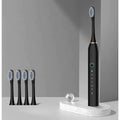 Escova de Dentes Elétrica Sônica com 4 Cabeçotes de Reposição, 5 Modos, IPX7, Carregamento USB