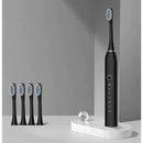 Escova de Dentes Elétrica Sônica com 4 Cabeçotes de Reposição, 5 Modos, IPX7, Carregamento USB