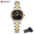 Curren relógios femininos elegante moda original relógio de quartzo para Laides à prova dwaterproof água aço inoxidável simples luxo uso diário