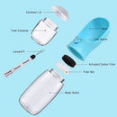 Garrafa de Água para Cães com Compartimento para Ração, Tigela de Água Portátil para Filhotes, Dispensador de Água para Animais de Estimação, Essenciais para Caminhadas com Filhotes