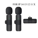 Microfone de lapela sem fio para iPhone, Android, laptop, gravação de áudio e vídeo, mini microfone para jogos ao vivo, microfone para celular