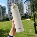 Tyeso 600/750ml garrafa térmica com canudo de aço inoxidável copo térmico do carro garrafas de água esportivas mantém frio e calor caneca térmica