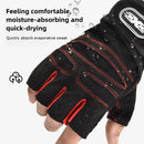 Luvas de treino para homens mulheres luva de meio dedo com envoltório de pulso para esporte treinamento de levantamento de peso bicicleta motociclista luva de ginásio