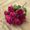 10 cabeças de flores artificiais de seda, arranjo de casamento, buquê de festa, decoração de casa, jardim, hotel, plantas, presente de dia dos namorados
