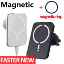 Suporte Magnético para Carregador Sem Fio de Carro 15W com Carregamento Rápido para iPhone 12 13 14 15 16 e Samsung Qi, Rotação 360°, Clipe de Ventilação, Sem Cabo