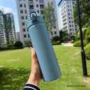 Tyeso 600/750ml garrafa térmica com canudo de aço inoxidável copo térmico do carro garrafas de água esportivas mantém frio e calor caneca térmica