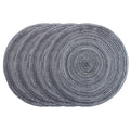 Conjunto de 4 Sousplats Redondos Trançados Laváveis 11/30cm, Protetores de Mesa Antiderrapantes e Resistentes ao Calor para Mesa de Jantar