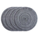 Conjunto de 4 Sousplats Redondos Trançados Laváveis 11/30cm, Protetores de Mesa Antiderrapantes e Resistentes ao Calor para Mesa de Jantar