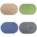 Conjunto de 4 Sousplats Redondos Trançados Laváveis 11/30cm, Protetores de Mesa Antiderrapantes e Resistentes ao Calor para Mesa de Jantar