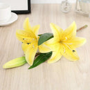 Lírio De Plástico Artificial Com Flores Falsas, Flores Falsificadas Para Casamento, Festa Em Casa, Jardim, Decoração De Escritório, Falsas Flores, 3 Cabeças