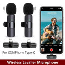 Microfone de lapela sem fio para iPhone, Android, laptop, gravação de áudio e vídeo, mini microfone para jogos ao vivo, microfone para celular