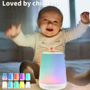 Máquina de som de ruído branco para bebê, máquina de som para dormir, luzes noturnas coloridas, 28 sons calmantes, luz noturna, ano novo, presente de natal