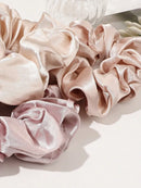 5 pçs scrunchies feminino laços de cabelo grande cetim de seda scrunchy faixas de cabelo elástico acessórios para o cabelo macio grandes scrunchies para menina