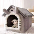 Cama estilo casa para cães para todas as estações - Cama removível lavável para animais de estimação para cães pequenos Teddy Winter Warm Cat Dog House