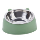 Tigela para Gato Criativa e Adorável, Inclinada, para Alimentação de Filhotes, Tigelas de Aço Inoxidável para Gatos e Cães