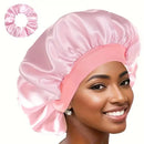 Conjunto de cuidados capilares, 2/4 peças, massagem no couro cabeludo, pente desembaraçador + touca de dormir de cetim + 2 elásticos de cabelo, acessórios de cabelo anti-frizz para mulheres
