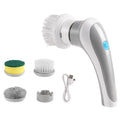 Escova de limpeza elétrica com cabeças de reposição, purificador giratório sem fio, recarregável, portátil, escova de lavagem de chão para cozinha doméstica