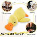 Brinquedo de Pelúcia para Cães em Forma de Pato, Resistente a Mordidas, Durável, com Som de Guinchado, Alivia o Desgaste dos Dentes, Companheiro Macio para Cães Pequenos e Grandes