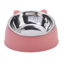 Tigela para Gato Criativa e Adorável, Inclinada, para Alimentação de Filhotes, Tigelas de Aço Inoxidável para Gatos e Cães