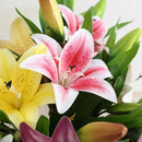 Lírio De Plástico Artificial Com Flores Falsas, Flores Falsificadas Para Casamento, Festa Em Casa, Jardim, Decoração De Escritório, Falsas Flores, 3 Cabeças