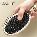 Caliyi massagem de cabelo almofada de ar pente escova couro cabeludo escova desembaraçar anti estática salão spa cabeleireiro estilo ferramenta oval redondo